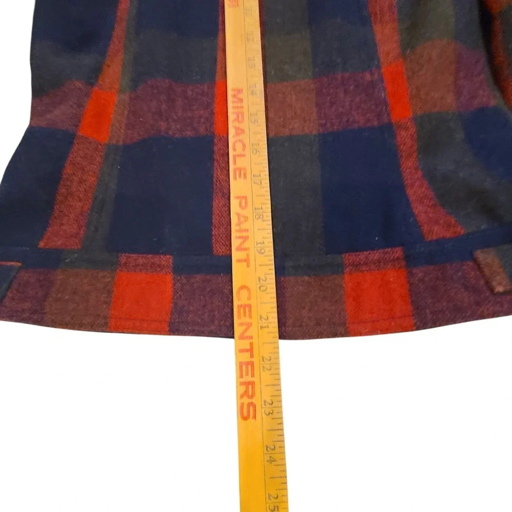 Harley-Davidson Women's Medium Wool Plaid‎ Hooded Jacket Red Double Zip